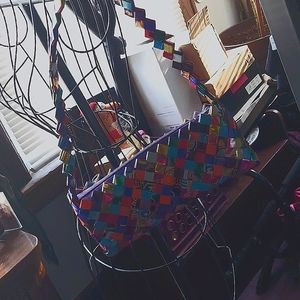Recycled candy wrapper purse